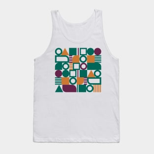 Geometric pattern green bold bright Tank Top